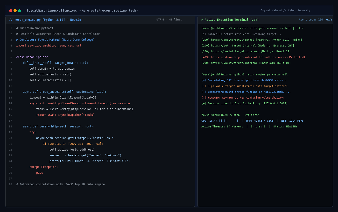 Custom Linux Recon & Tiling Console